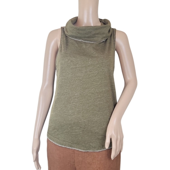 We The Free Cowl Neck Olive Green Sleeveless Tank Free people - Picture 2 of 5